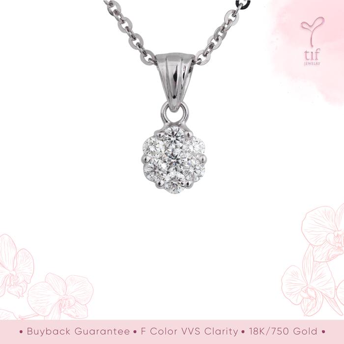 Tifjewelry - Pendant lotus berlian 482 (Pendant Only)