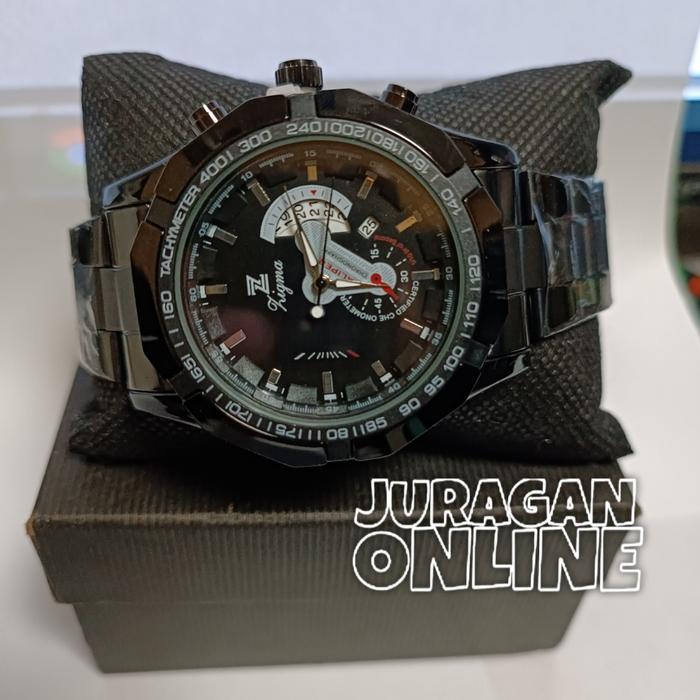jam tangan pria warna hitam zigma stainless model analog