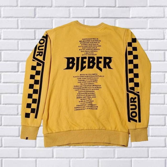 CREWNECK PALACE X JUSTIN BEIBER TOUR (SECOND BRANDED) SIZE M, CN0012
