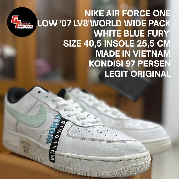 AF ONE LOW '07 LV8 'WORLD WIDE PACK WHITE BLUE FURY' 40,5/25,5 CM VTNM
