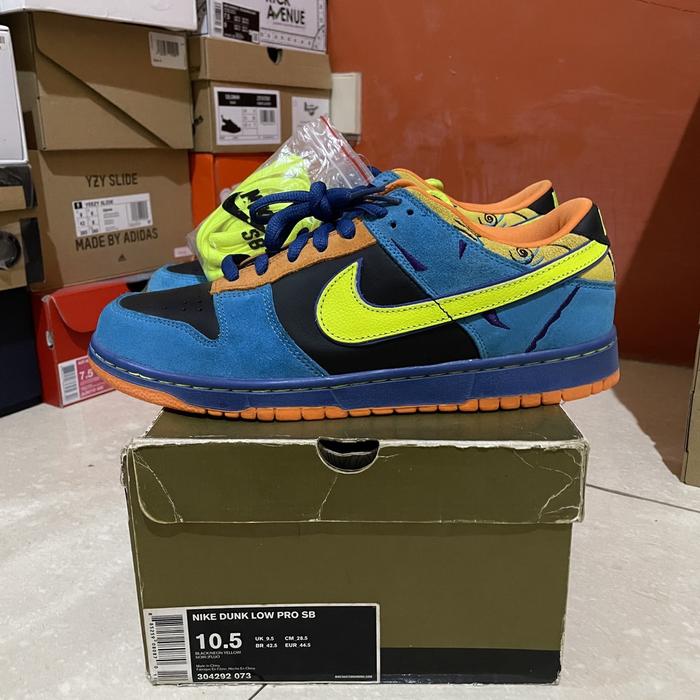 Size 44.5 Nike SB Dunk Low Pro Skate Or Die 2008 100% Authentic Ori