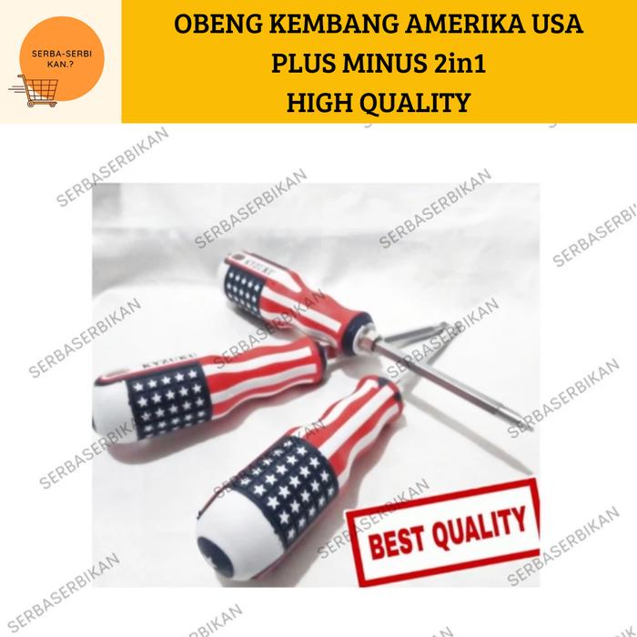 OBENG DREI KEMBANG PLUS MINUS AMERIKA 2in1 USA QUALITY BOLAK BALIK