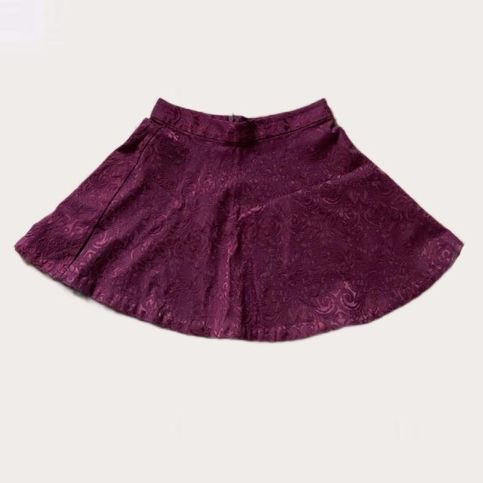 F21 MAROON SKIRT ROK MINI FOREVER TEXTURE