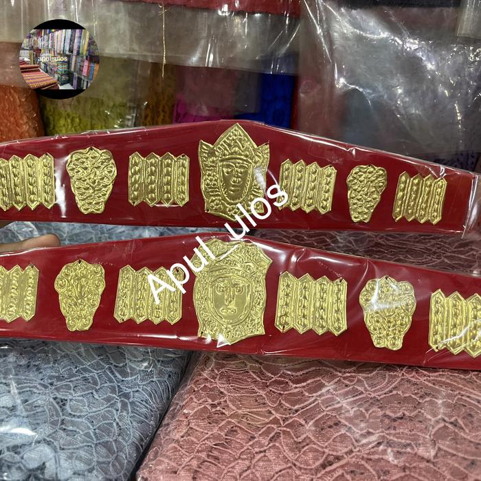 Set sortali lempengan emas sortali pengantin sortali premium 2pcs