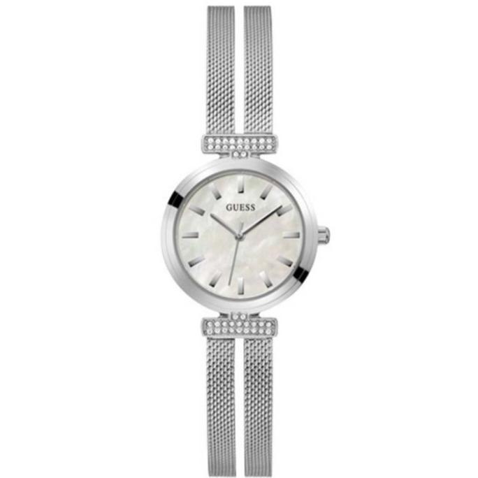 Jam Tangan Wanita GUESS GW0471L1 Tali Pasir Silver Original