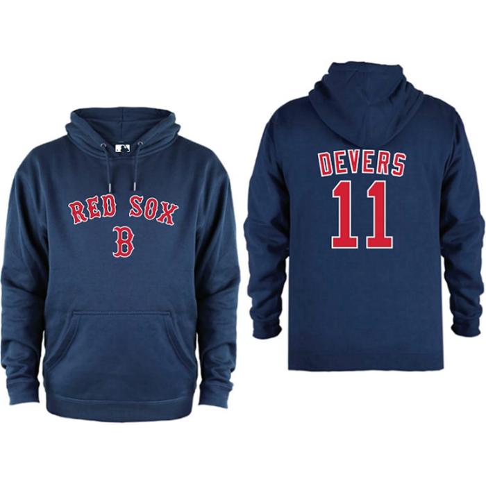 RAFAEL DEVERS - BOSTON RED SOX MLB AUTHENTIC COTTON FLEECE HOODIE