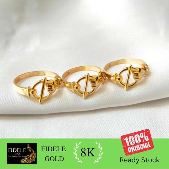 Cincin wanita model kekinian fashion emas asli kadar muda 375