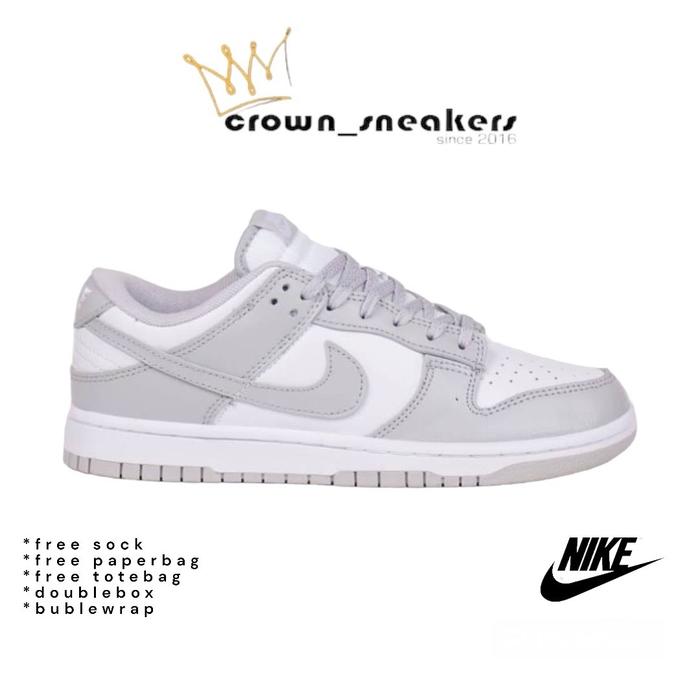 Nike Sb Dunk Low Grey White (size : 36_44) 100% Original Global Bnib