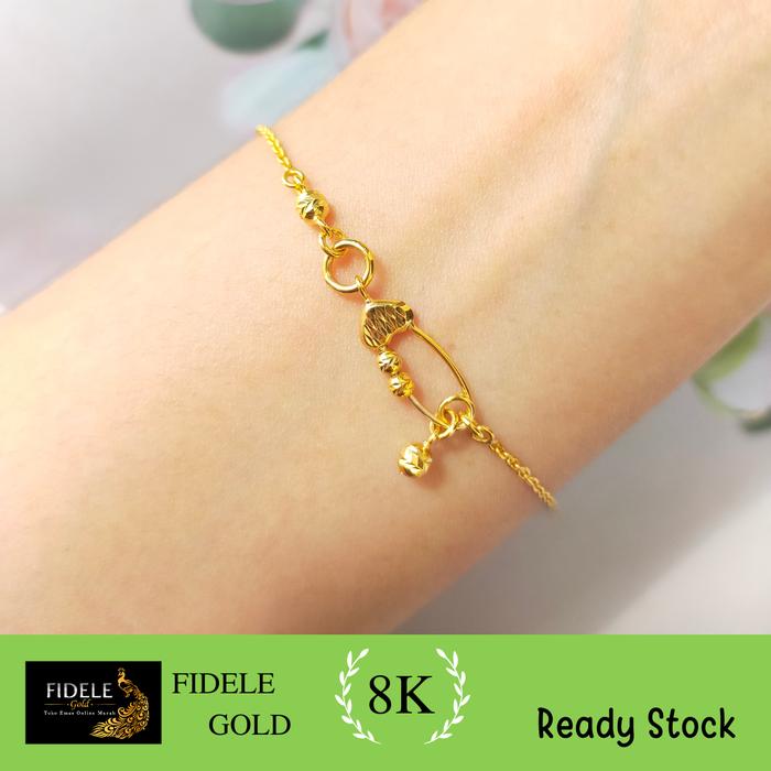 Gelang Peniti Gelang Emas Asli Gelang Emas 8K GELANG EMAS MUDA 375