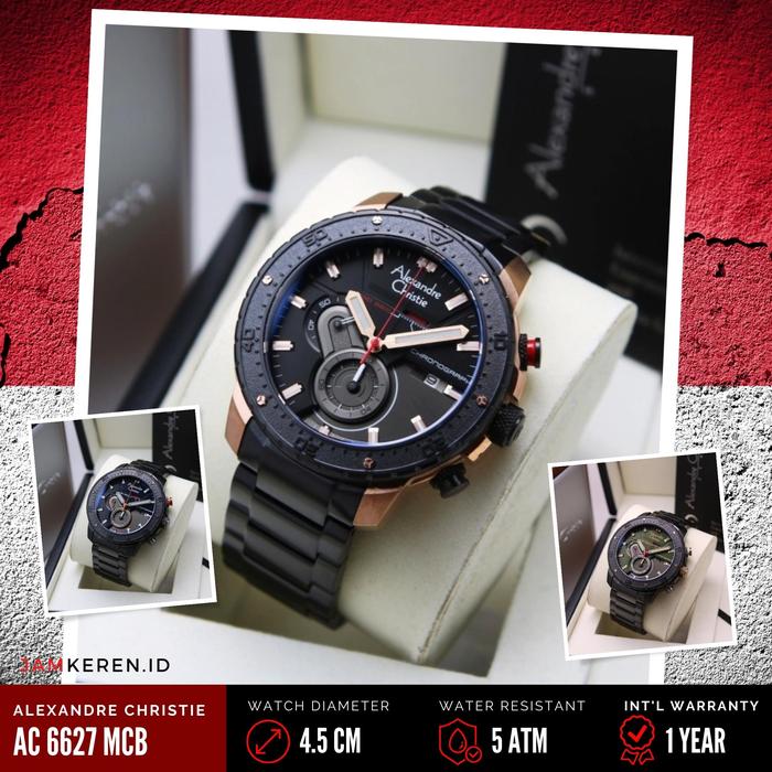 Jam Tangan Pria Alexandre Christie 6627 AC6627 AC 6627 MC Original