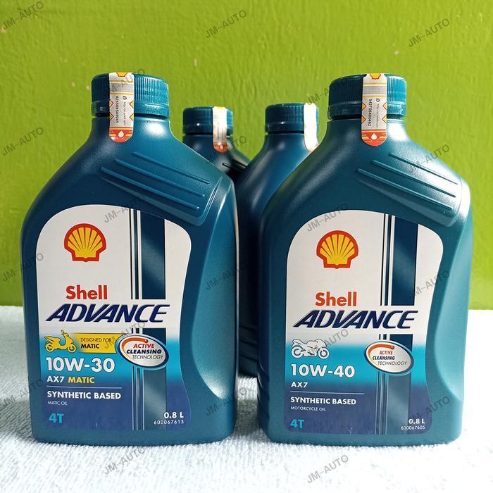 Oli motor SHELL Advance ORIGINAL 4T AX7 Advance Matic (10w-30) Manual (10w-40) 800mL 1L