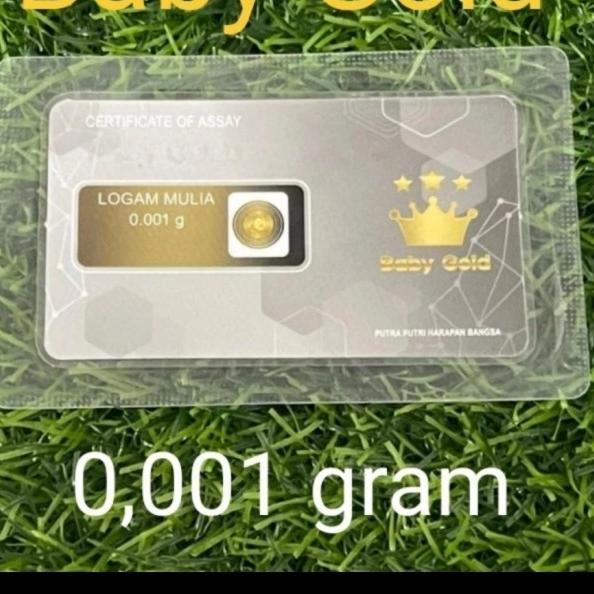 Minigram 0.001 Gram Emas Batangan Sertifikat Murni 24 Karat