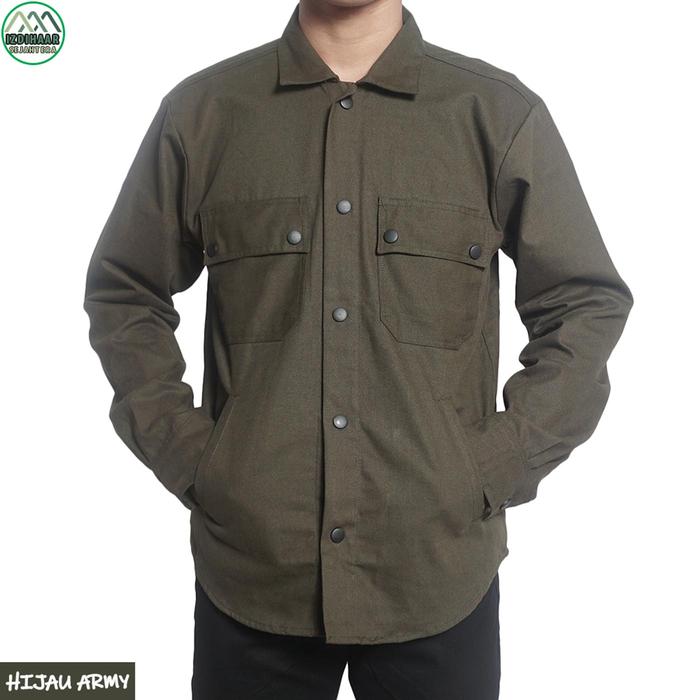 Jaket Smi Parka Desain Trendy UNISEX HIJAU ARMY | Jacket Denim DILAN