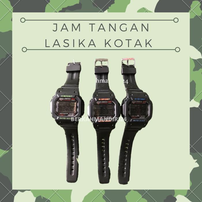 Jam Tangan Digital Pria Lasika Kotak Anti Air Lasika Jam Tangan Sport
