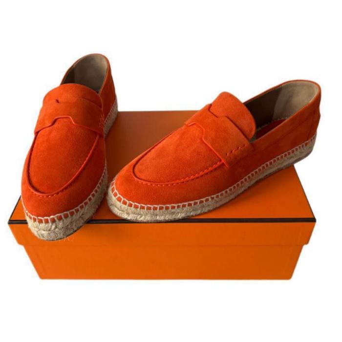 Sepatu Hermes Espad Orange Original