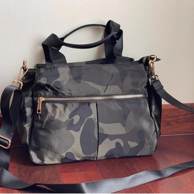 Camo catchy army & black tote bag Bangkok tas nylon parasut selempang