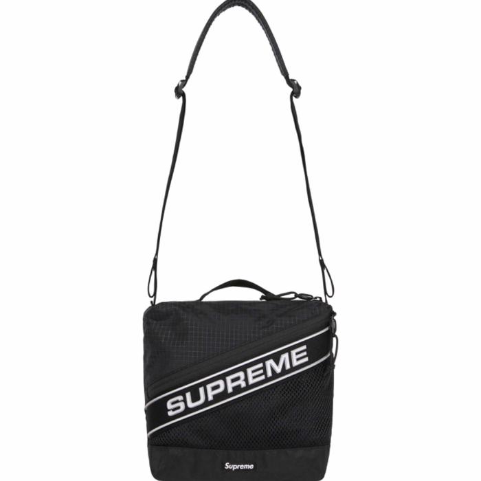 SUPREME SHOULDER BAG FW23 BLACK HITAM TAS SELEMPANG ORI AUTHENTIC