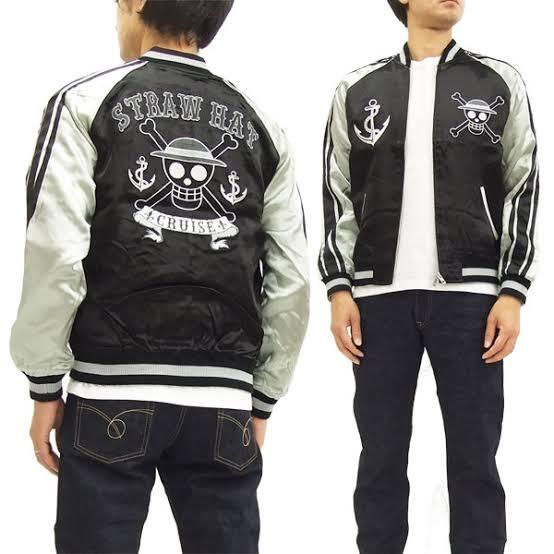 Jaket Sukajan Anime One Piece Strawhat Pirate
