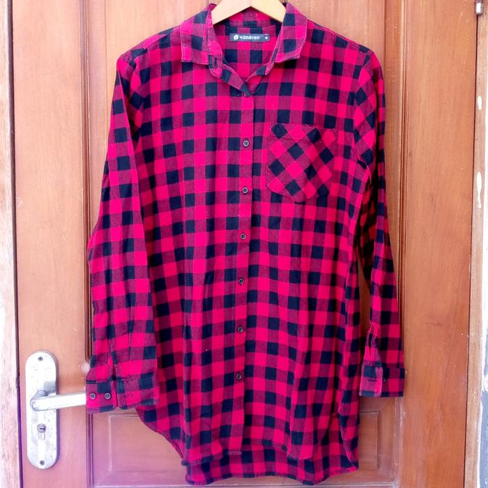 Preloved Kemeja Flanel Wanita Hangten