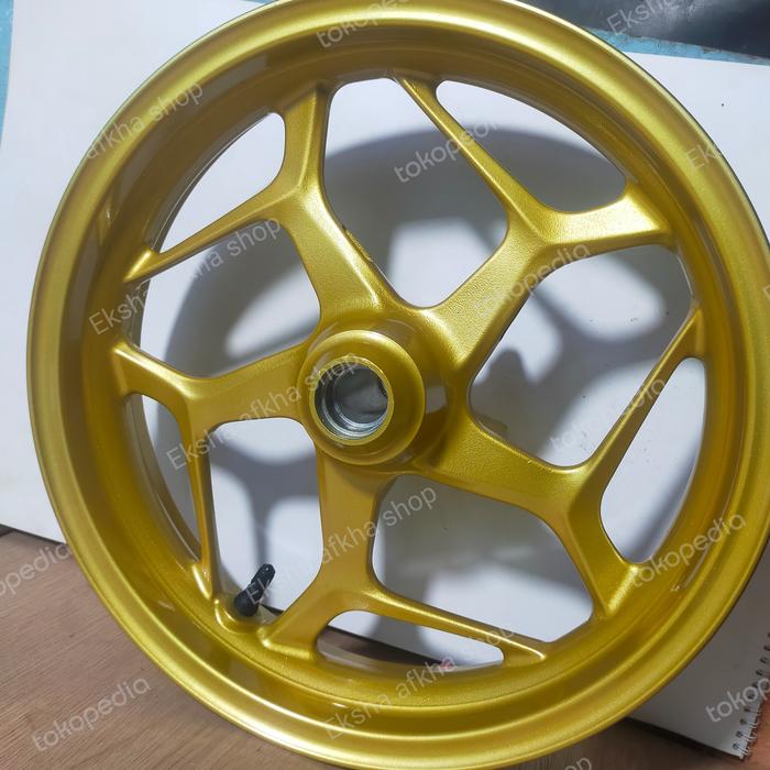 VELG DEPAN HONDA PCX 160 ABS ORIGINAL MODIF CAT WARNA GOLD