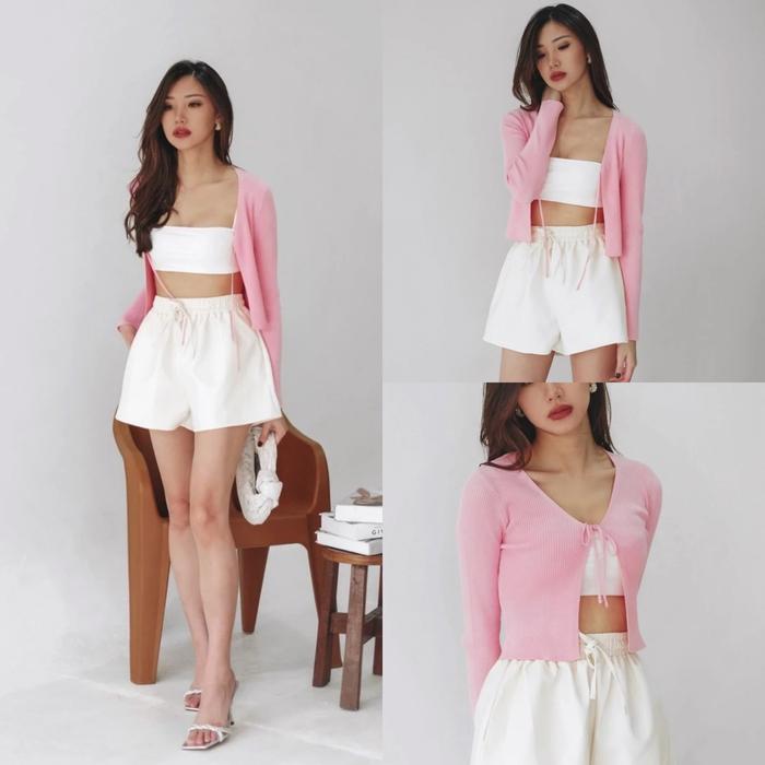 ( Preloved ) Anain Sonne Cardigan in Pink // Outer Wanita