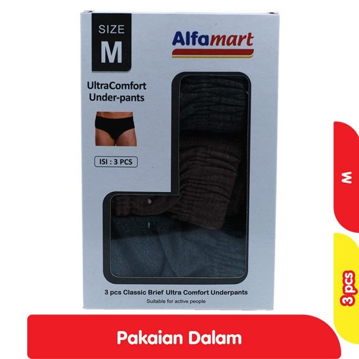 Alfamart / Scorlines Underpants Celana Dalam Pria Classic Brief M 3 pc