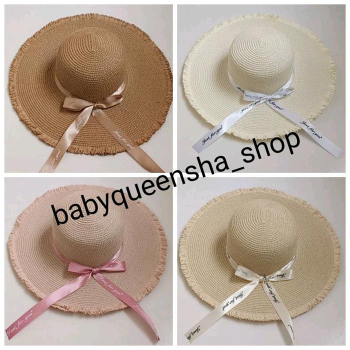 topi pantai anak/topi pantai/topi pantai import/topi jerami/topi panta