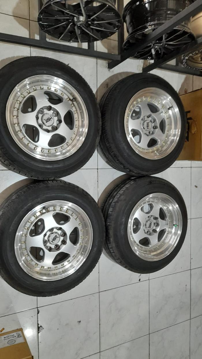 VELG MOBIL BEKAS HSR CELONG BURN RING15 BAUT4 +BAN COCOK DI AVANZA