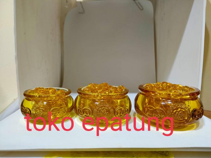 Ju Bao Pen / Gentong / Kemakmuran Kristal Emas Isi Yuan Bao