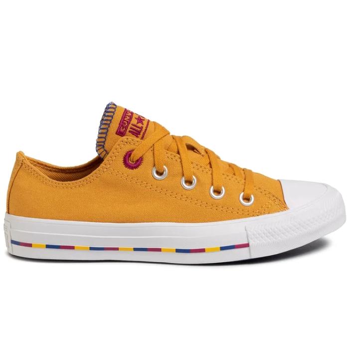 Sepatu Sneakers Wanita Converse CTAS Ox Sunflower Gold Maroon Original
