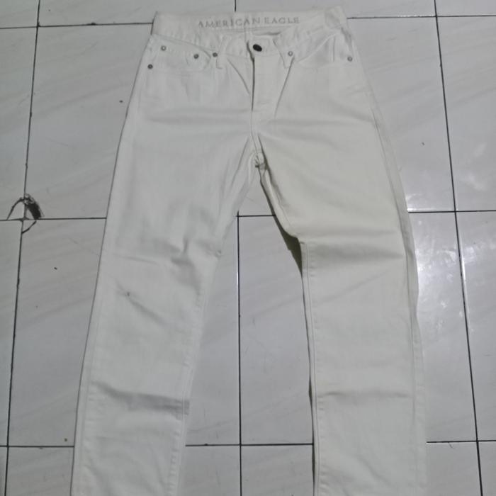 Celana jeans pria original American Eagle "white"