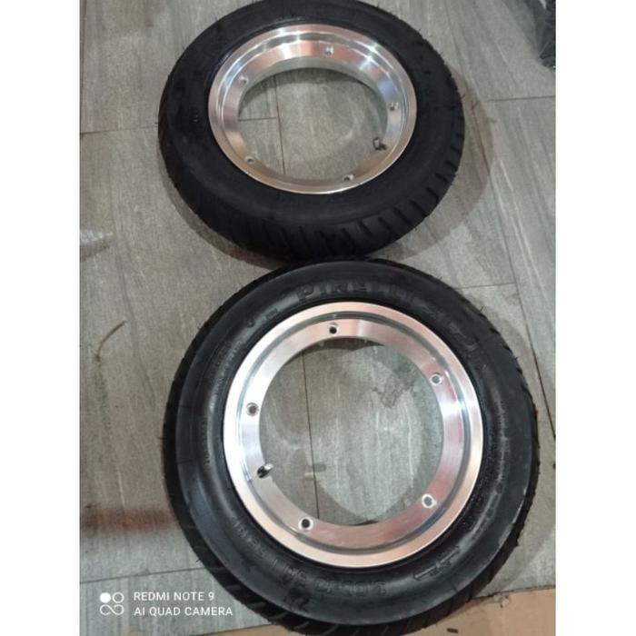 Paket Velg VROSSI Ring 10 X PIRELLI SL26 3.50 - 10 Vespa classic Tubel
