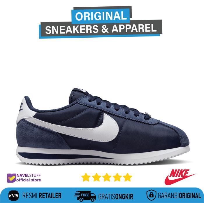 NIKE Cortez Midnight Navy/White Original Resmi BNIB