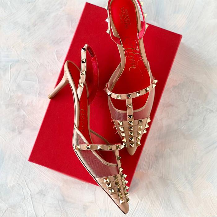 Alcove SlingBack Heels 6cm in Nude Poudre