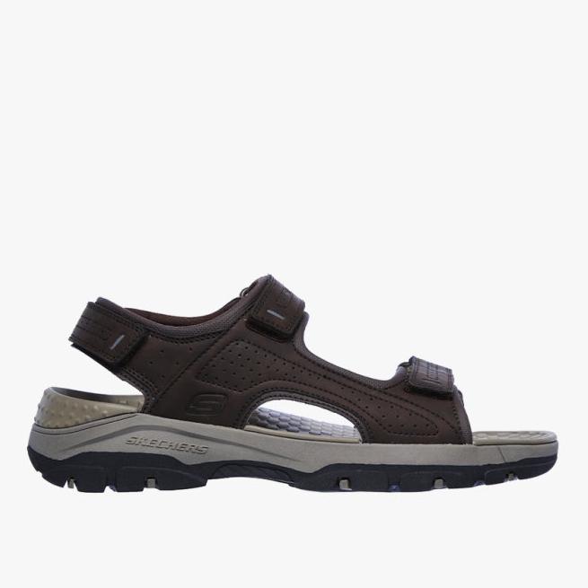 SKECHERS sepatu Sandal TRESMAN MEN'S Sandals - CHOCOLATE