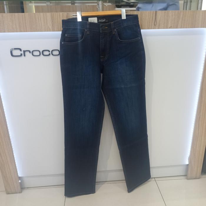 Celana Jeans Pria Crocodile Original  Bahan Strech Denim Nyaman Di Pakai Warna Biru Donker Gradasi
