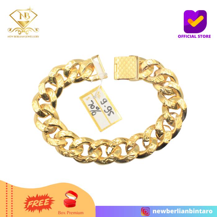 GMK995 - gelang emas kuning perhiasan emas asli wanita 16K 700 70%