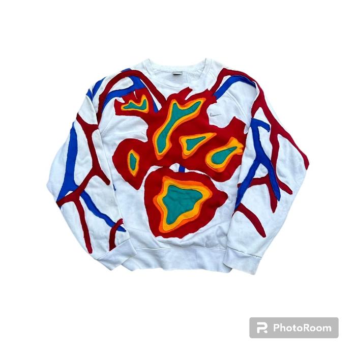 reworked hoodie crewneck nike heart