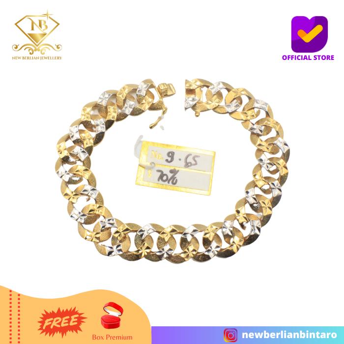 GMK965 - gelang emas kuning perhiasan emas asli wanita 16K 700 70%