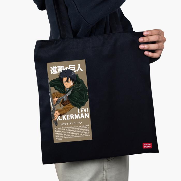 Levi Ackerman Tote Bag Kanvas Anime / Attack On Titan Tote Bag