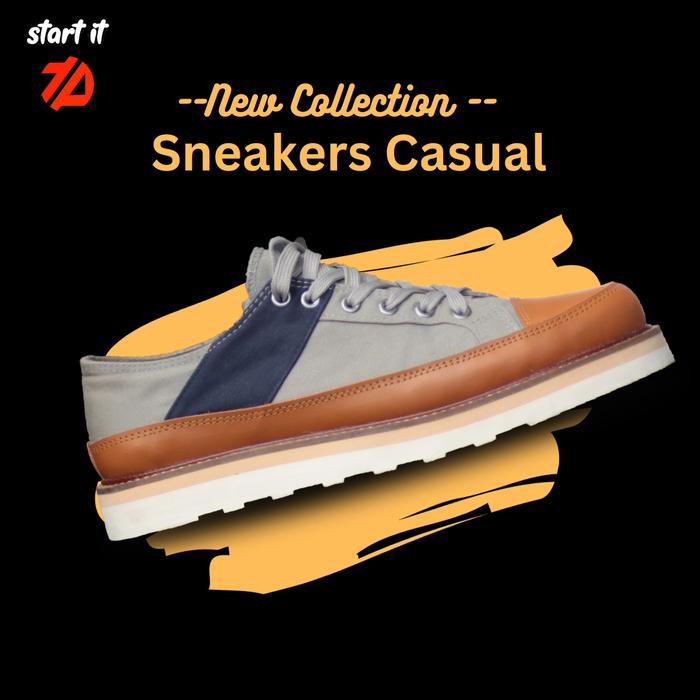 Sepatu Sneakers casual pria original arboo sans lovers 025H Tan 40