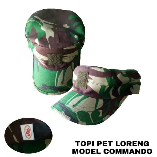 Topi pet loreng army standar TNI commando bahan sritex berkualitas