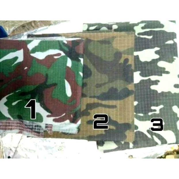 BAHAN KAIN RIPSTOCK MOTIF LORENG / KAIN LORENG ABRI / LORENG TNI /