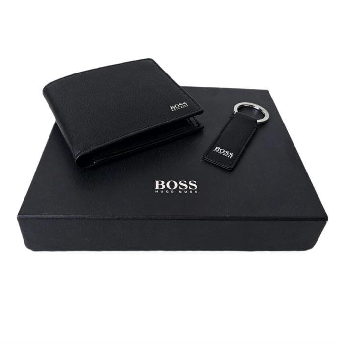 Dompet Pria Hugo Boss + Key Holder Black Original