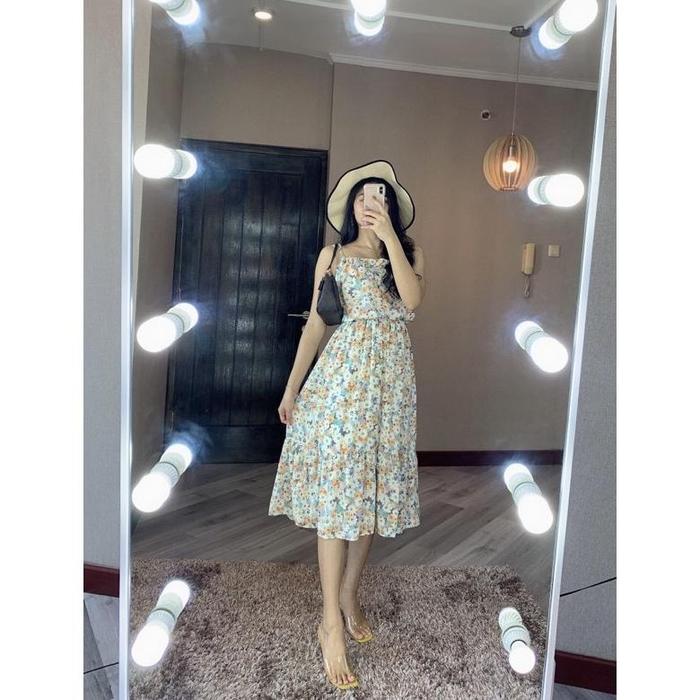 Citra Flora Dress Dnp113 Summer Motif Bunga