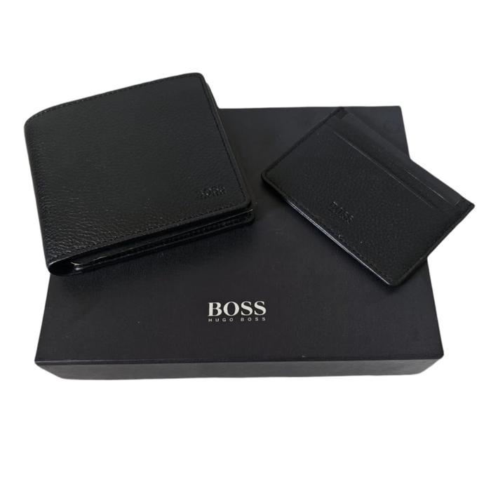 Dompet Pria Hugo Boss + Card Holder Black Original