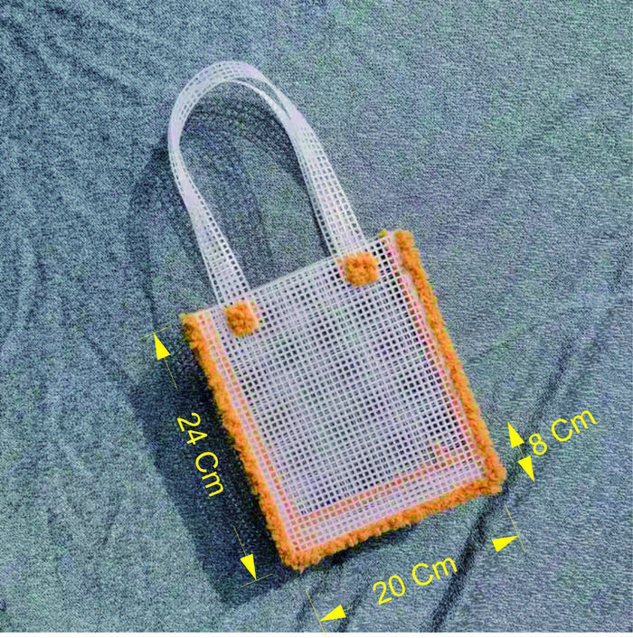 Canvas Plastik Rajut Tote Bag