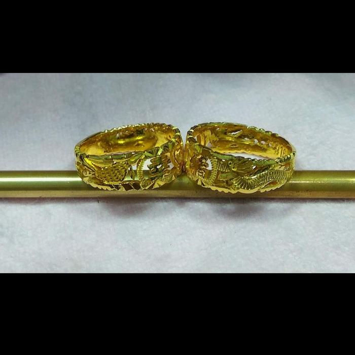 cincin nama mandarin naga dan cendrawasih mas 23k. 1.5ci ( 5.625g)