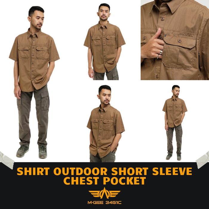 MGEE Kemeja Pria Tactical Outdoor Lengan Pendek Original - Ranger C033