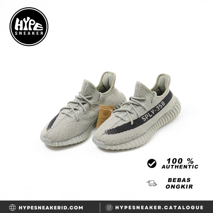 Sepatu YEEZY 350 V2 GRANITE GREY SNEAKER 100% ORIGINAL